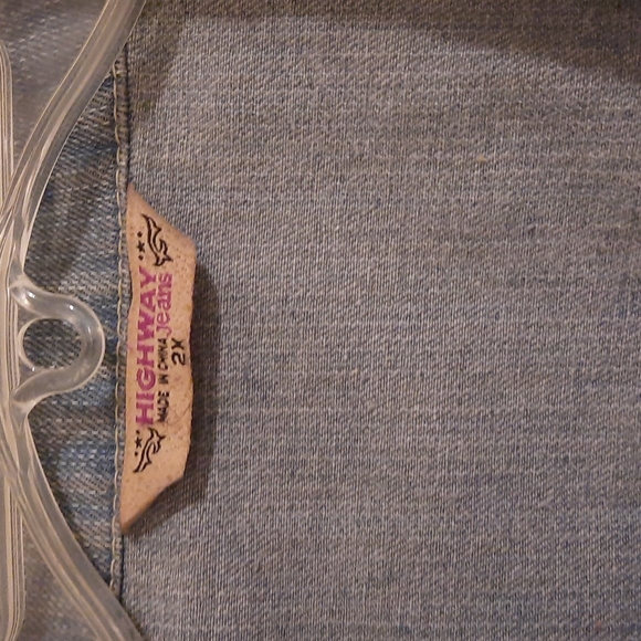 Sparkle, denim, roses, Vest 2x or great as oversize vest for l/xl rock n roll - Picture 8 of 8